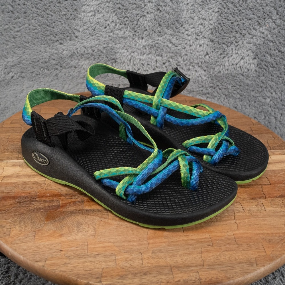 Chaco ZX2 Yampa River Sandals Womens 7 Blue Green Strappy Vibram‎ Soles Shoes